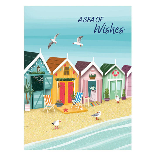 Colorful beach-themed birthday card from Pictura, featuring vibrant illustrations and playful design, perfect for celebrating special occasions.