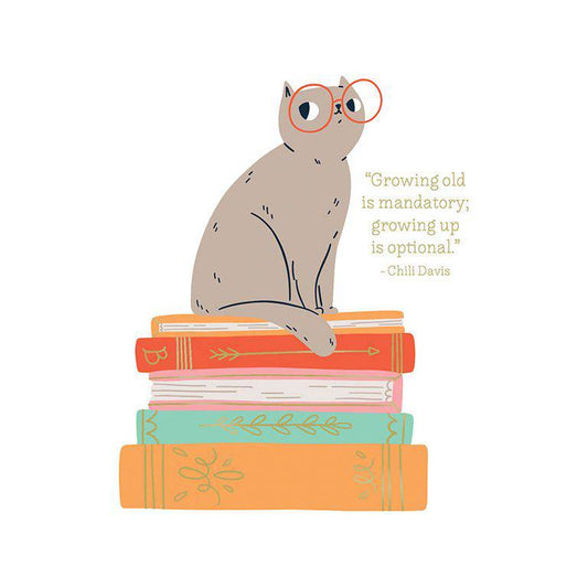 Pictura Glasses Cat Birthday Card featuring a cute cat design, perfect for sending birthday wishes from me to you.