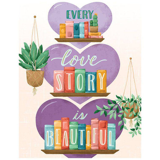 Pictura From Me To You Every Love Story anniversary card with romantic floral design on white background