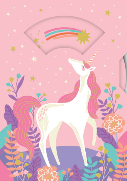 Unicorn Birthday Card Spinning Wheel