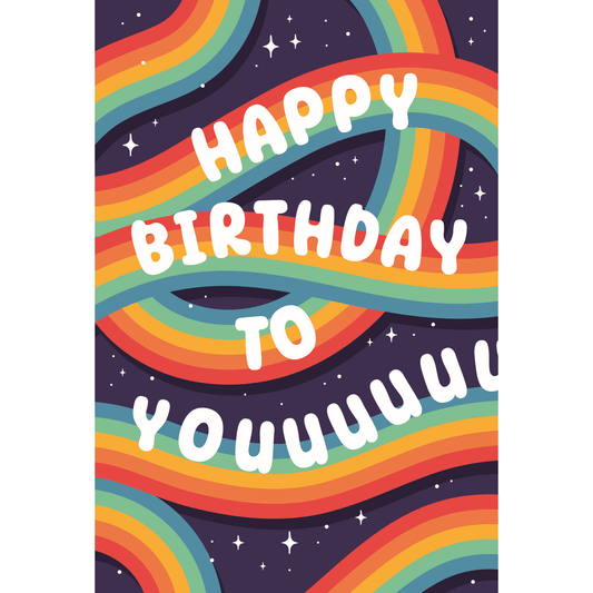 Colorful Happy Birthday To Youuu birthday card by Pictura, featuring cheerful birthday greetings and vibrant design elements.