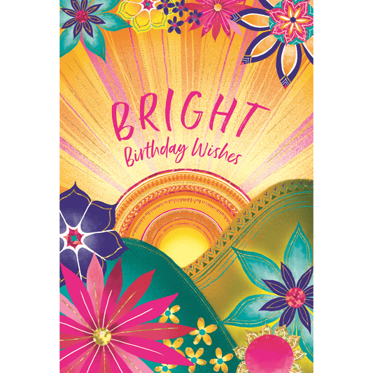 Pictura Sunrise Birthday Card featuring a bright, cheerful sunrise design, perfect for celebrating birthdays with a colorful greeting card.