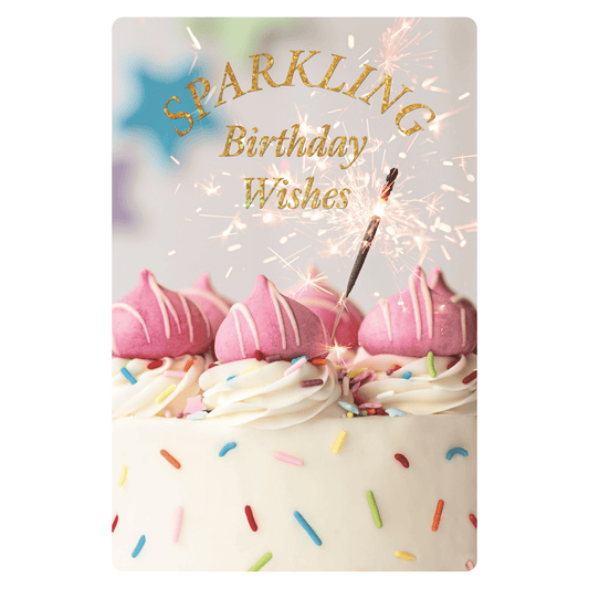 Pictura Sparkler Cake Birthday Card from the Everyday Cards collection, featuring a colorful cake with sparklers for celebration.