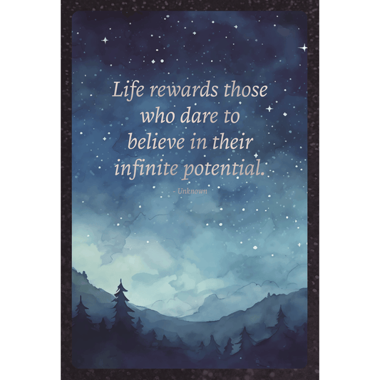 Pictura Starry Night Sky birthday card featuring a starry night scene with celestial elements for special occasions.