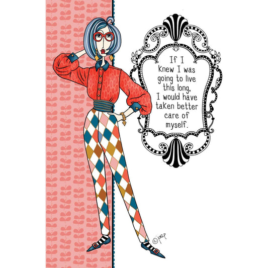Pictura Live This Long birthday card featuring colorful illustrations on a cheerful everyday card for celebrations.