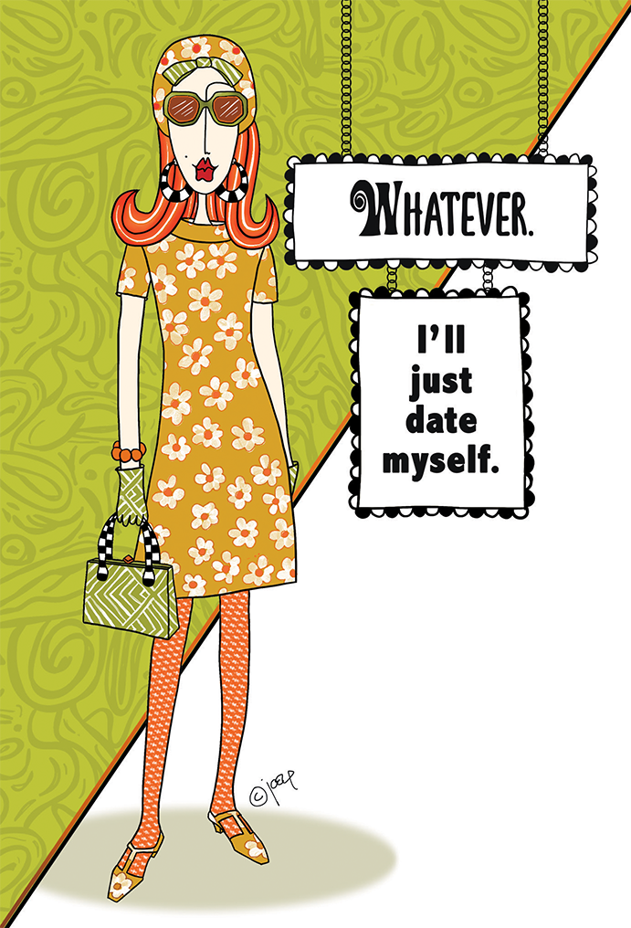 Date myself Birthday Card Dolly Mamas