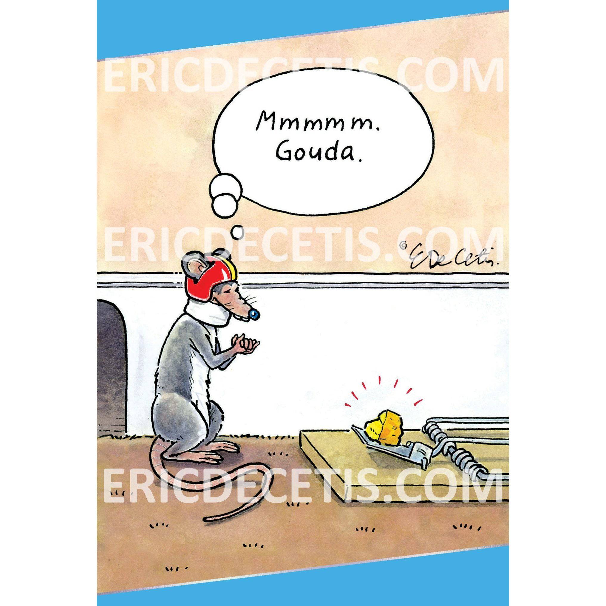 Pictura Rat Helmet Birthday Card featuring a whimsical illustration of a rat wearing a helmet, perfect for special occasions.