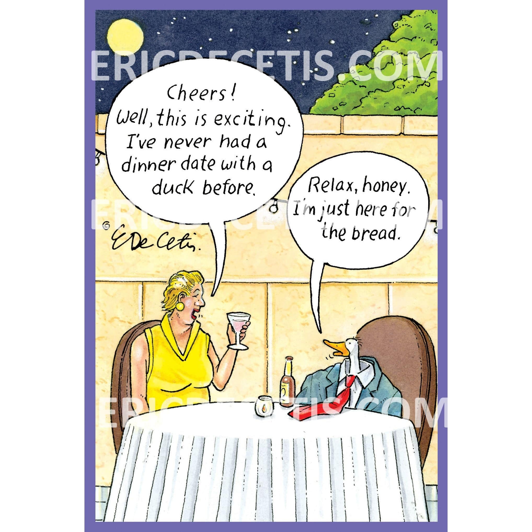 Pictura Duck Dinner Date birthday card featuring a whimsical illustration, perfect for celebrating special occasions.