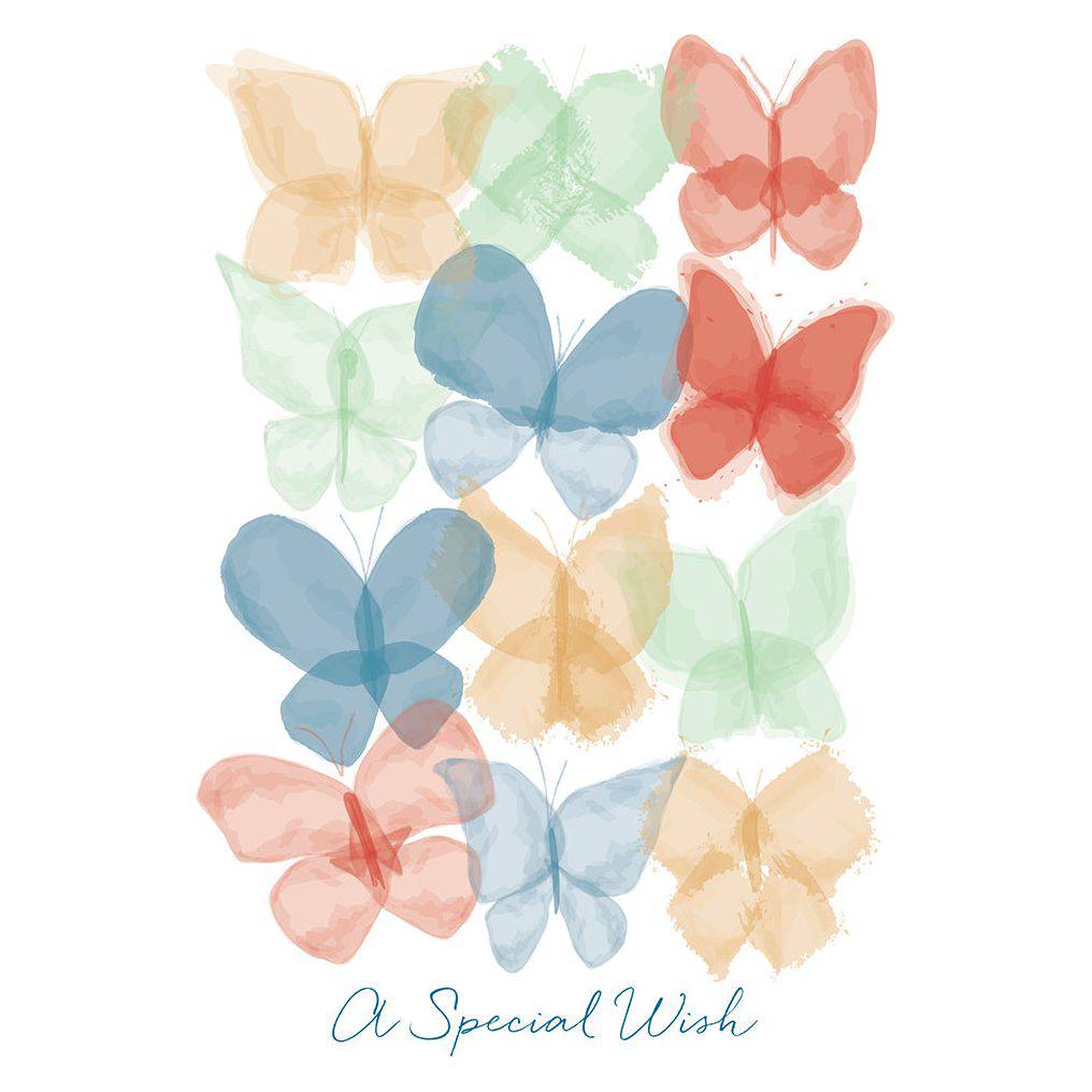 Translucent butterflies birthday card from Pictura featuring delicate butterfly illustrations on an elegant everyday card.