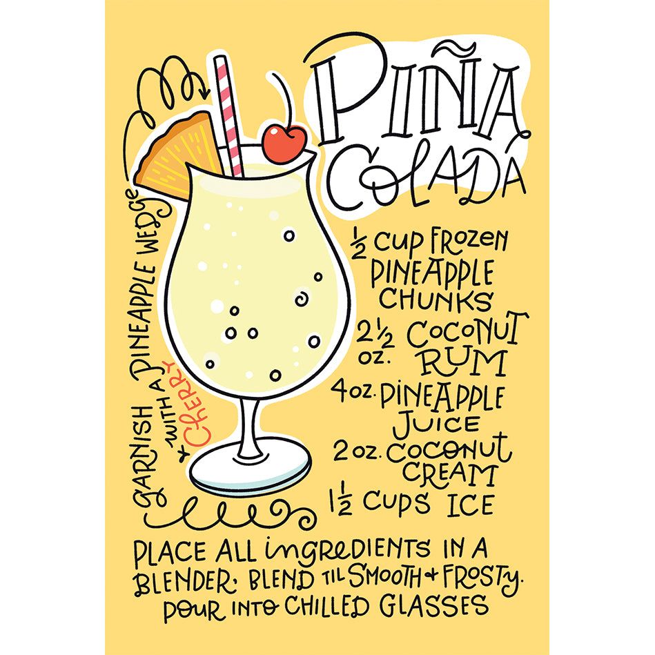 Piña Colada Birthday Card