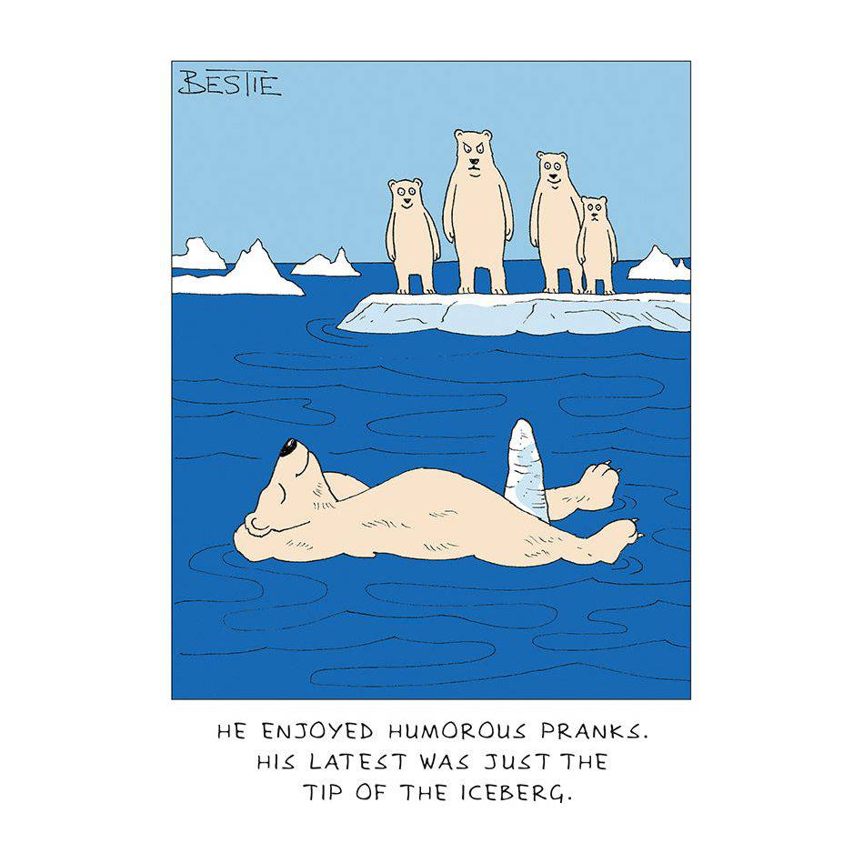 Polar bears funny birthday card from Pictura featuring playful polar bears, perfect for celebrating with humor.