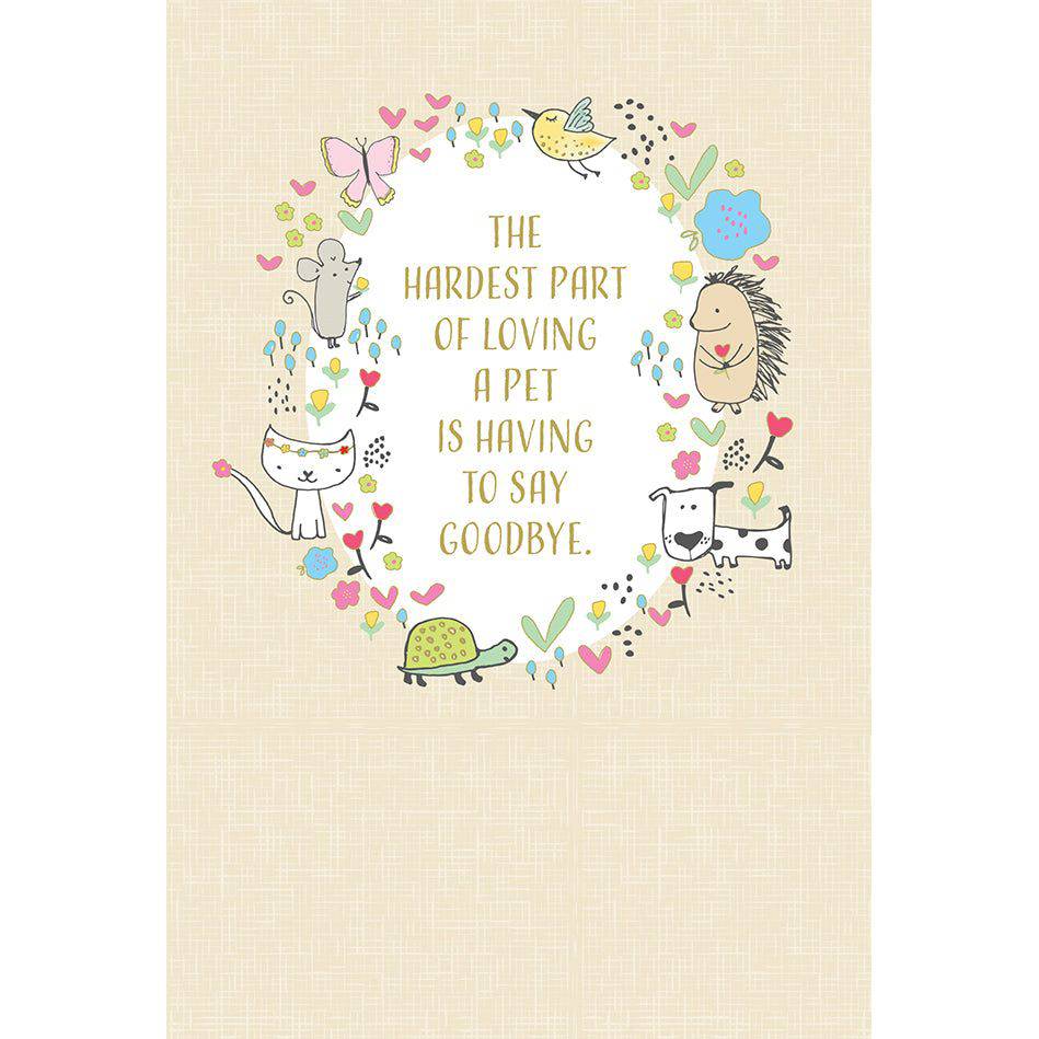 Pictura Tiny Pets Sympathy Card for pet loss, featuring a heartfelt design on an everyday card to express condolences.