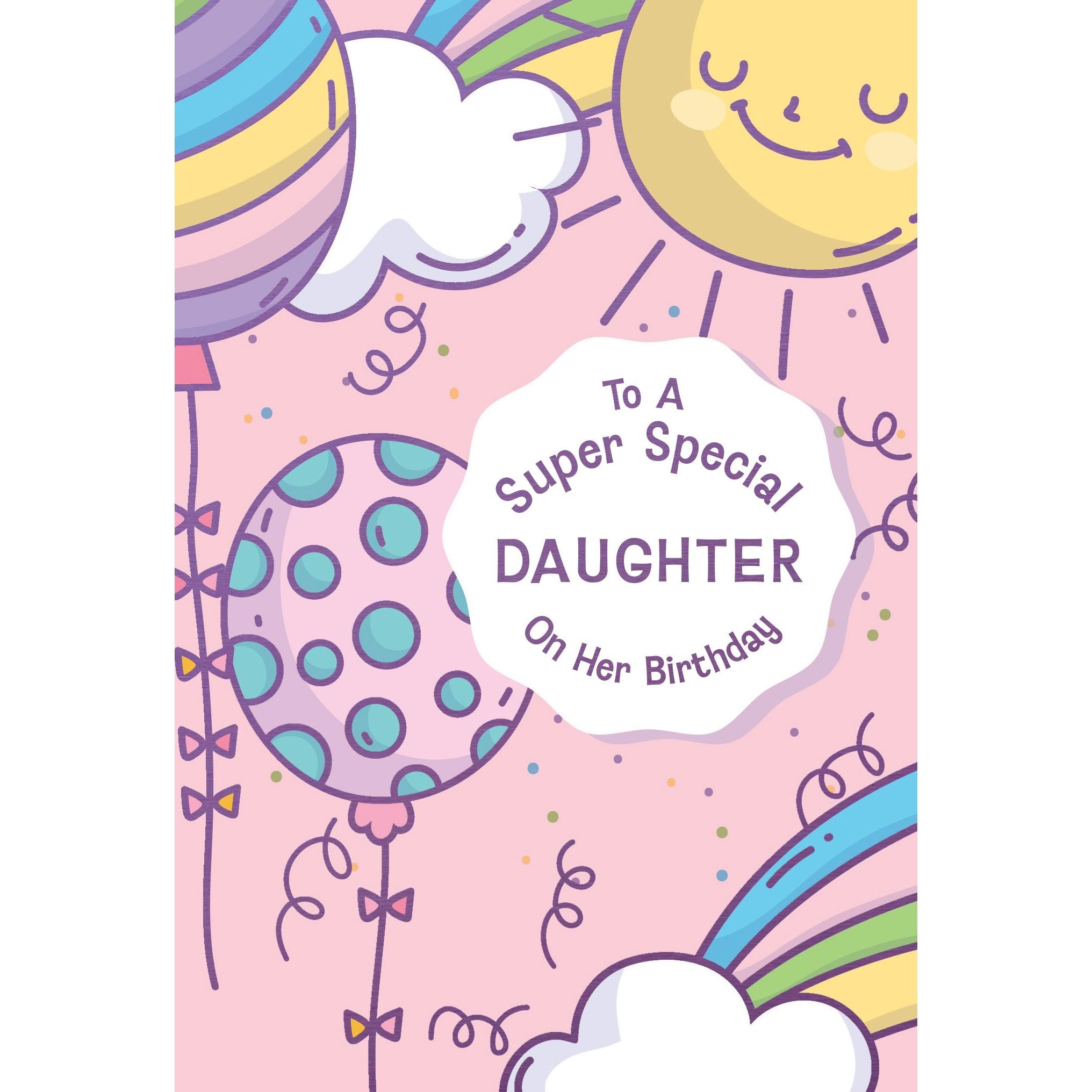 Sun And Rainbows Birthday Card Daughter