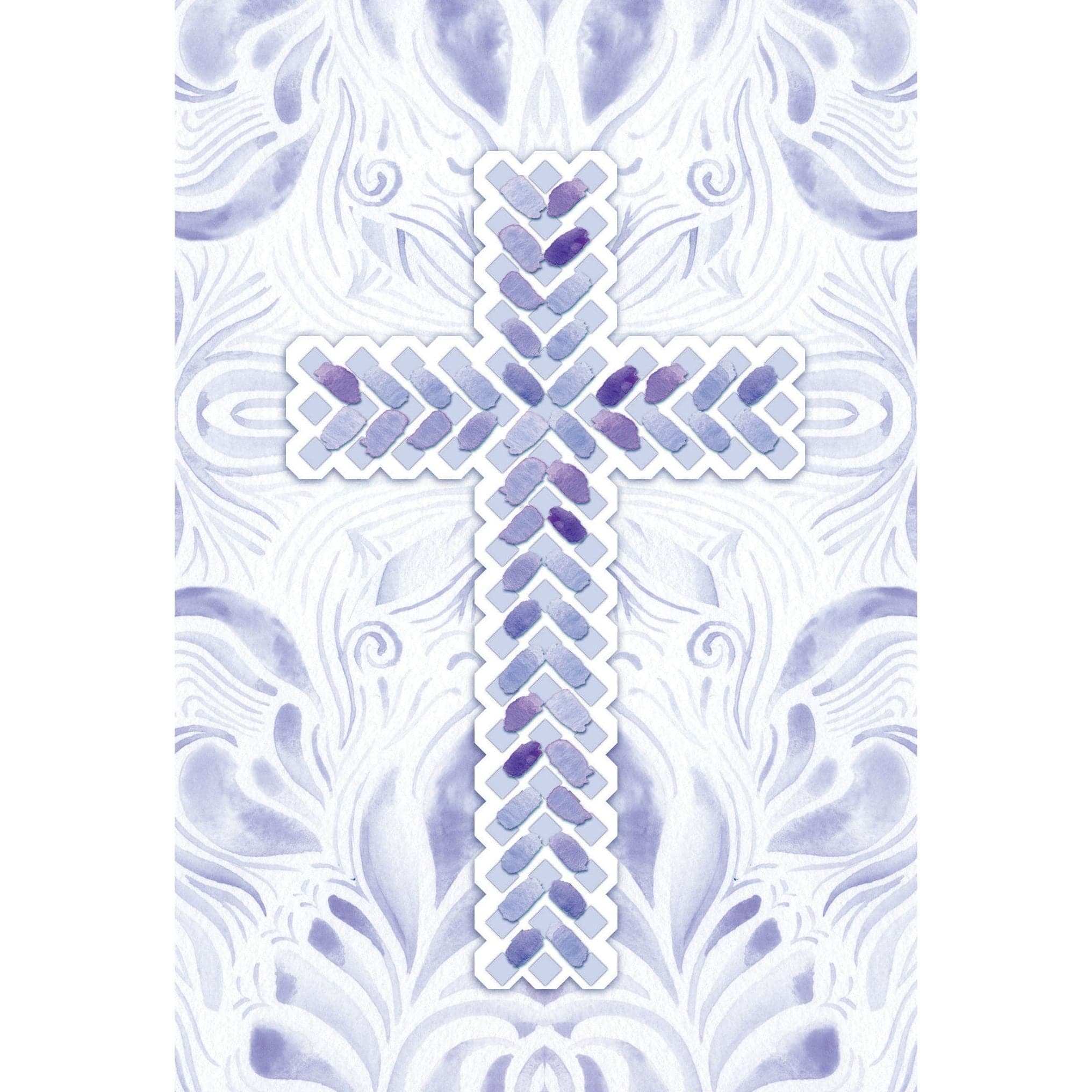 Patterned Cross Communion Card from Pictura, an elegant everyday card featuring a decorative cross design and delicate patterns.