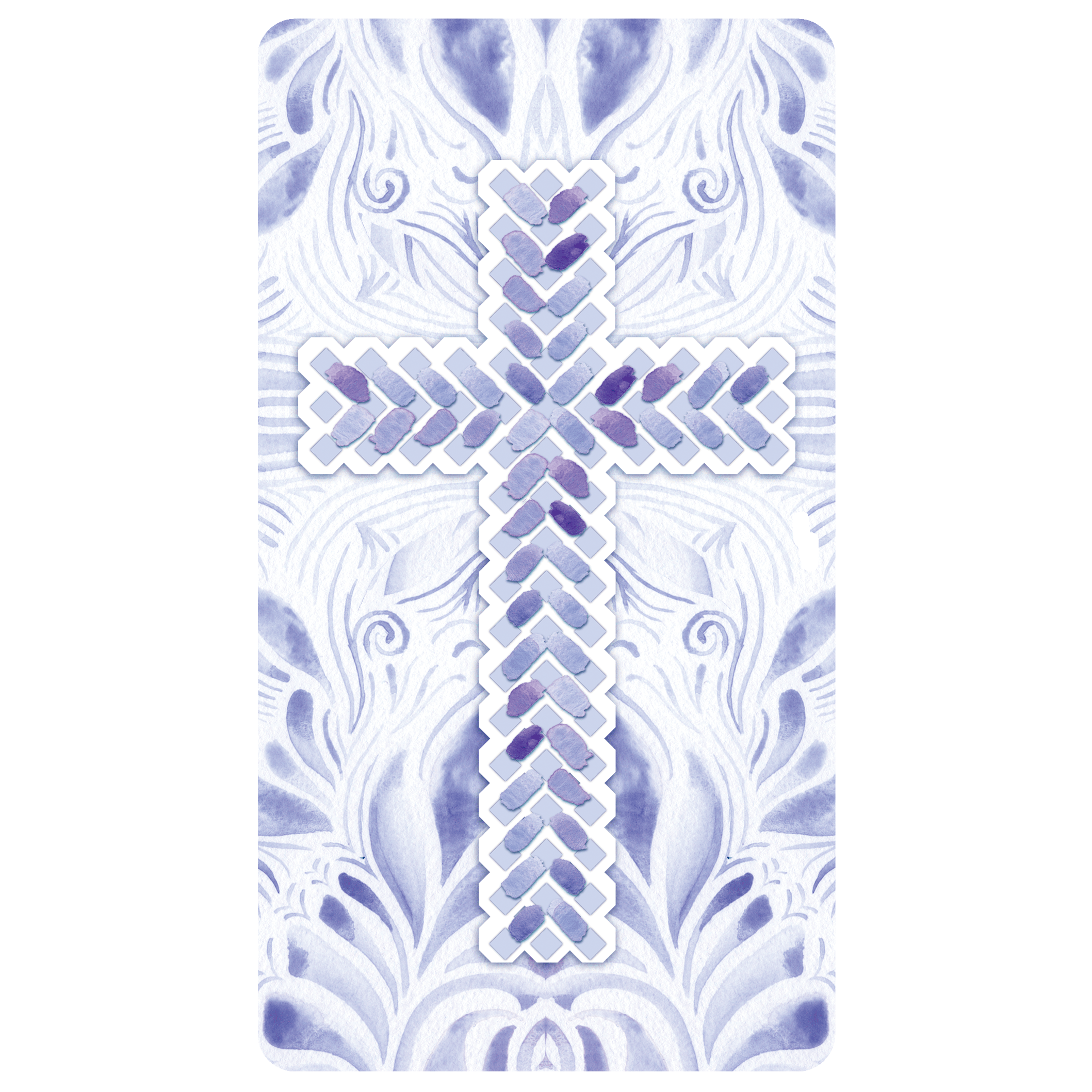 Patterned Cross Communion money card from Pictura featuring elegant religious design on an everyday card for special occasions.