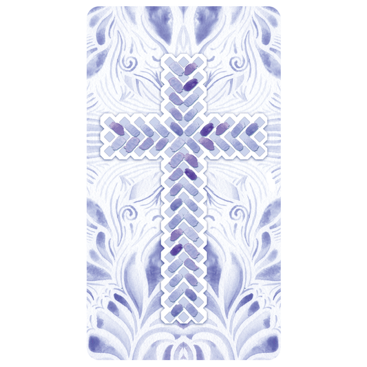 Patterned Cross Communion money card from Pictura featuring elegant religious design on an everyday card for special occasions.