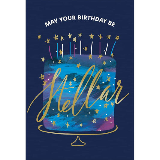Pictura Stellar Cake birthday card with colorful cake illustration, perfect for celebrating birthdays on everyday card occasions.