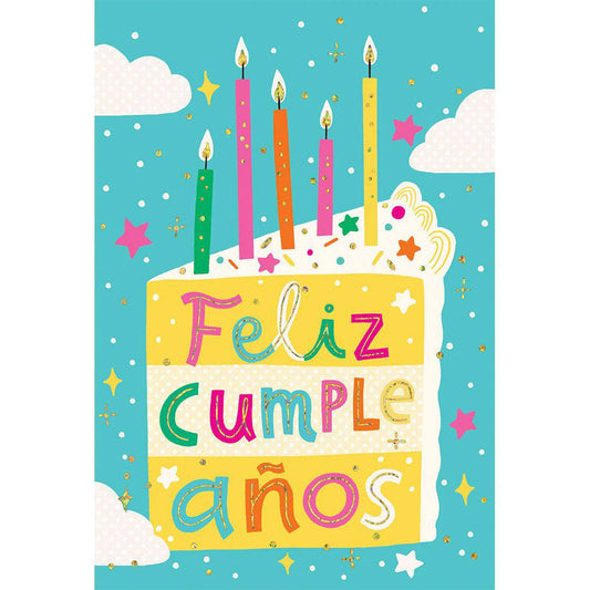 Spanish Feliz Cumpleaños birthday card by Pictura featuring colorful festive design for celebration and well-wishes.