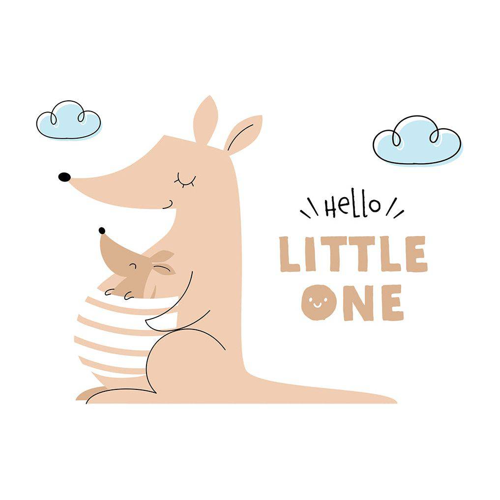 Pictura Kangaroo Baby Card from the Everyday Cards collection, featuring a cute kangaroo illustration on a cheerful greeting card.