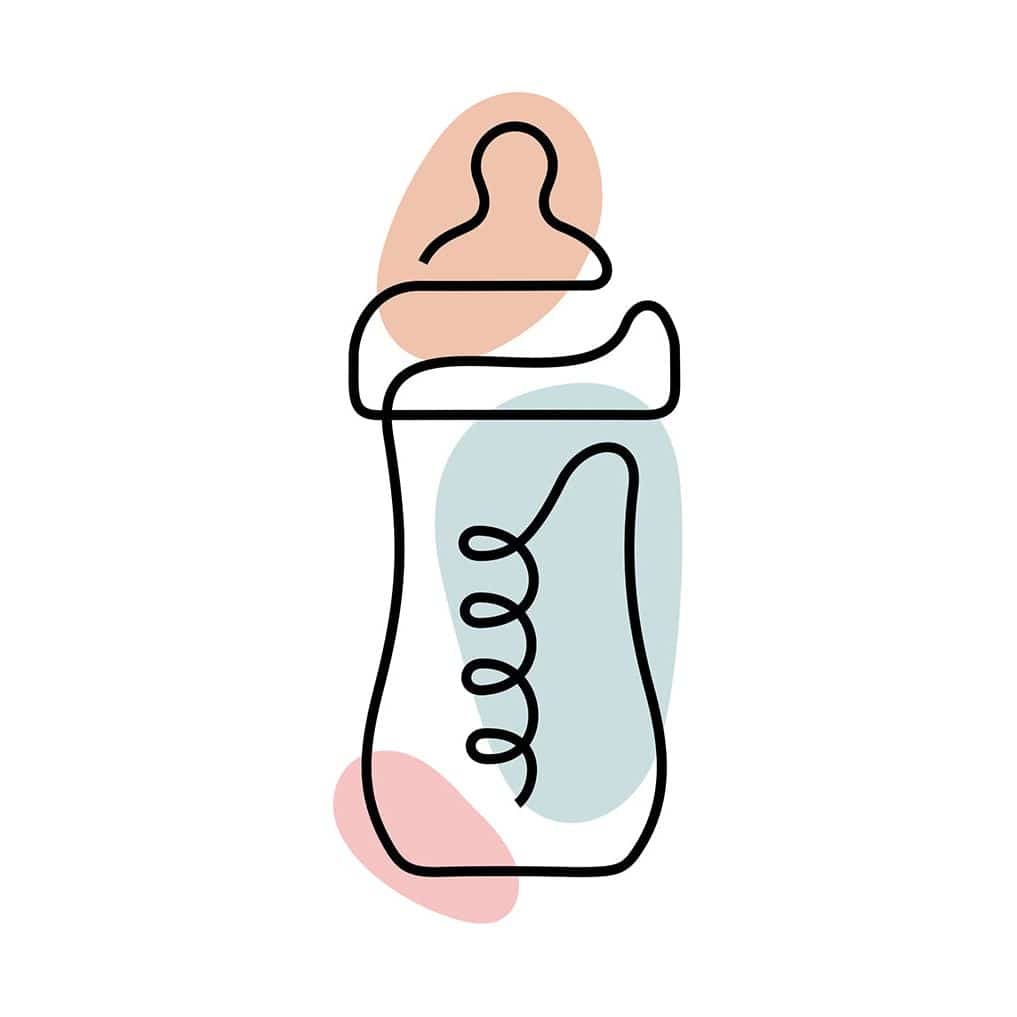 Pictura Baby Bottle Baby Card from Everyday Cards collection, featuring a cute illustrated baby bottle design.
