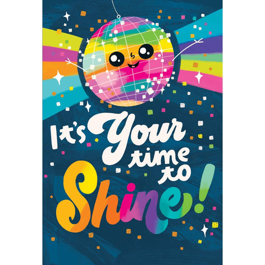 Colorful "Time To Shine" birthday card by Pictura featuring vibrant design and cheerful message for special celebrations.