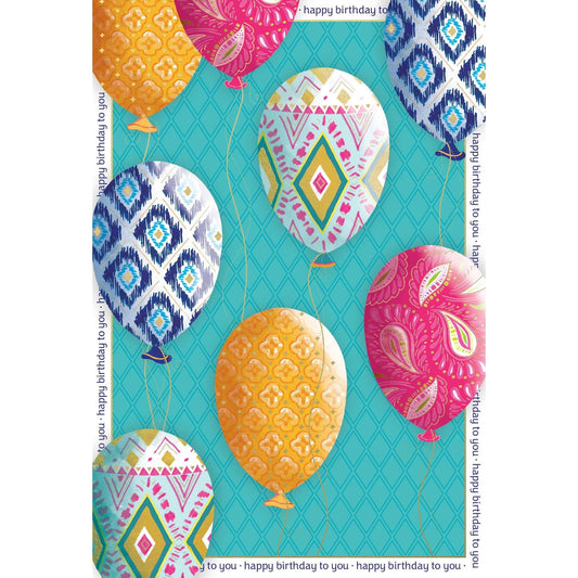 Colorful balloons birthday card from Pictura, featuring playful balloon illustrations on an everyday greeting card.