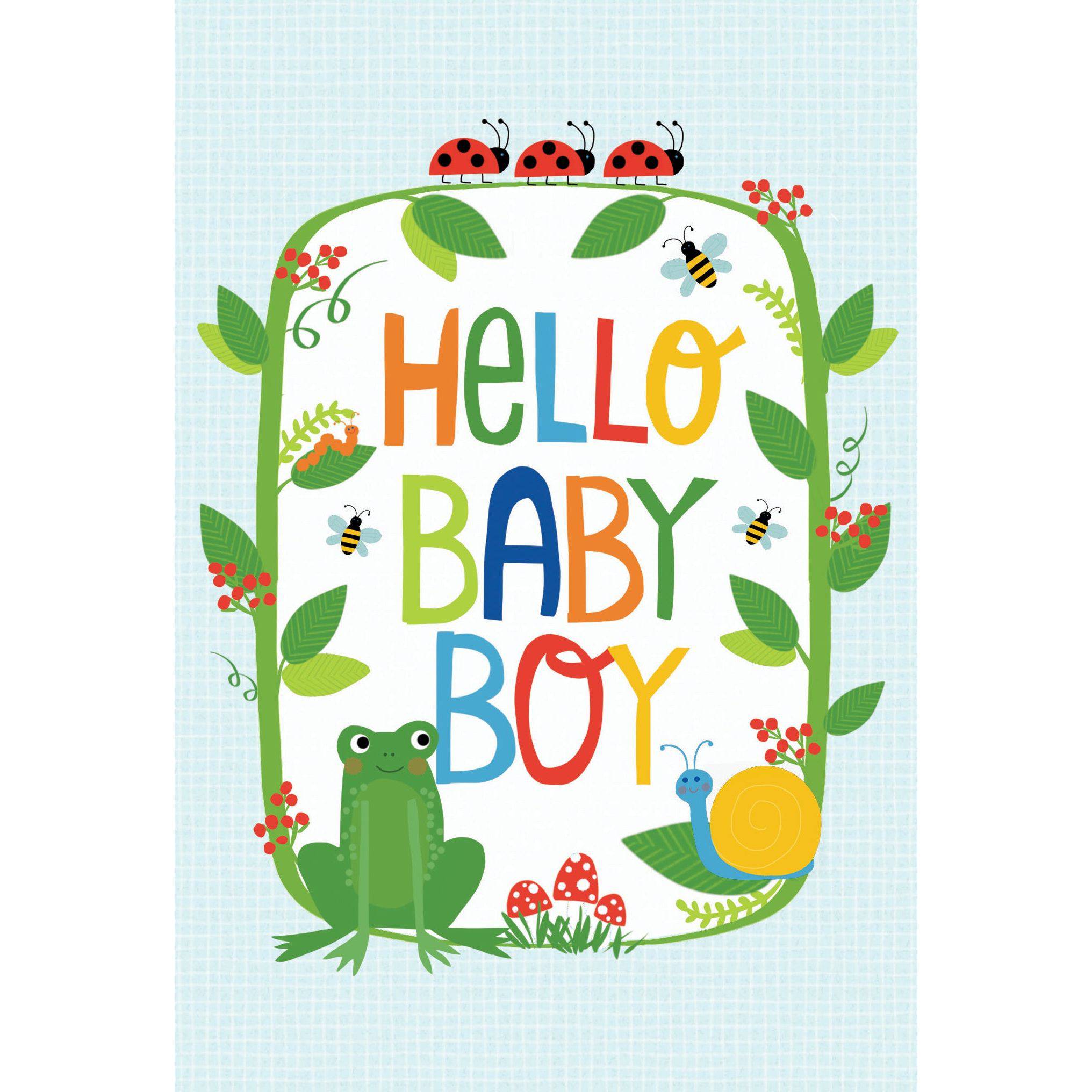 Hello Baby Boy greeting card from Pictura, featuring colorful designs perfect for celebrating a new arrival.