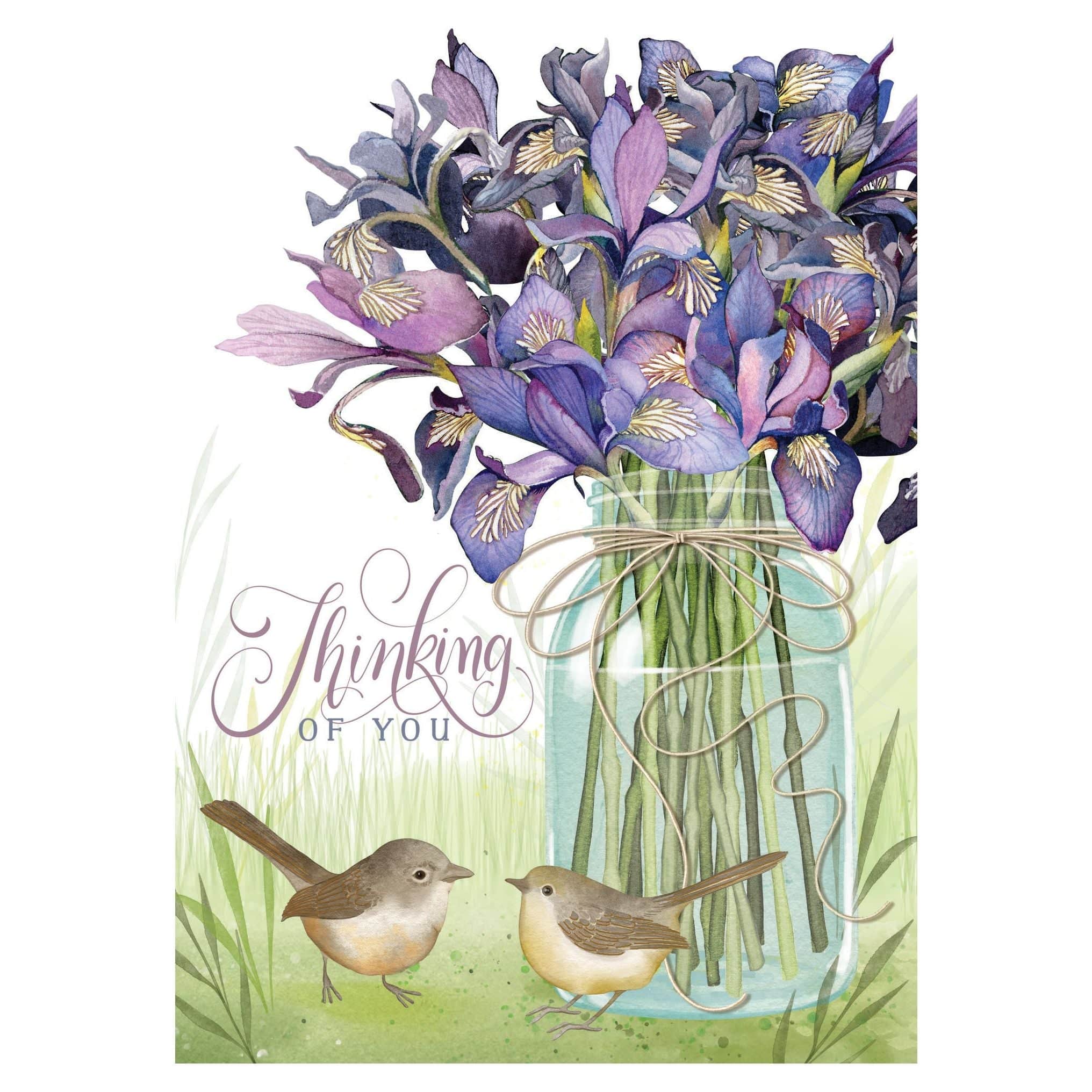 Pictura Two Little Birds Thinking Of You card featuring a charming illustration of two birds, ideal for everyday greeting cards.