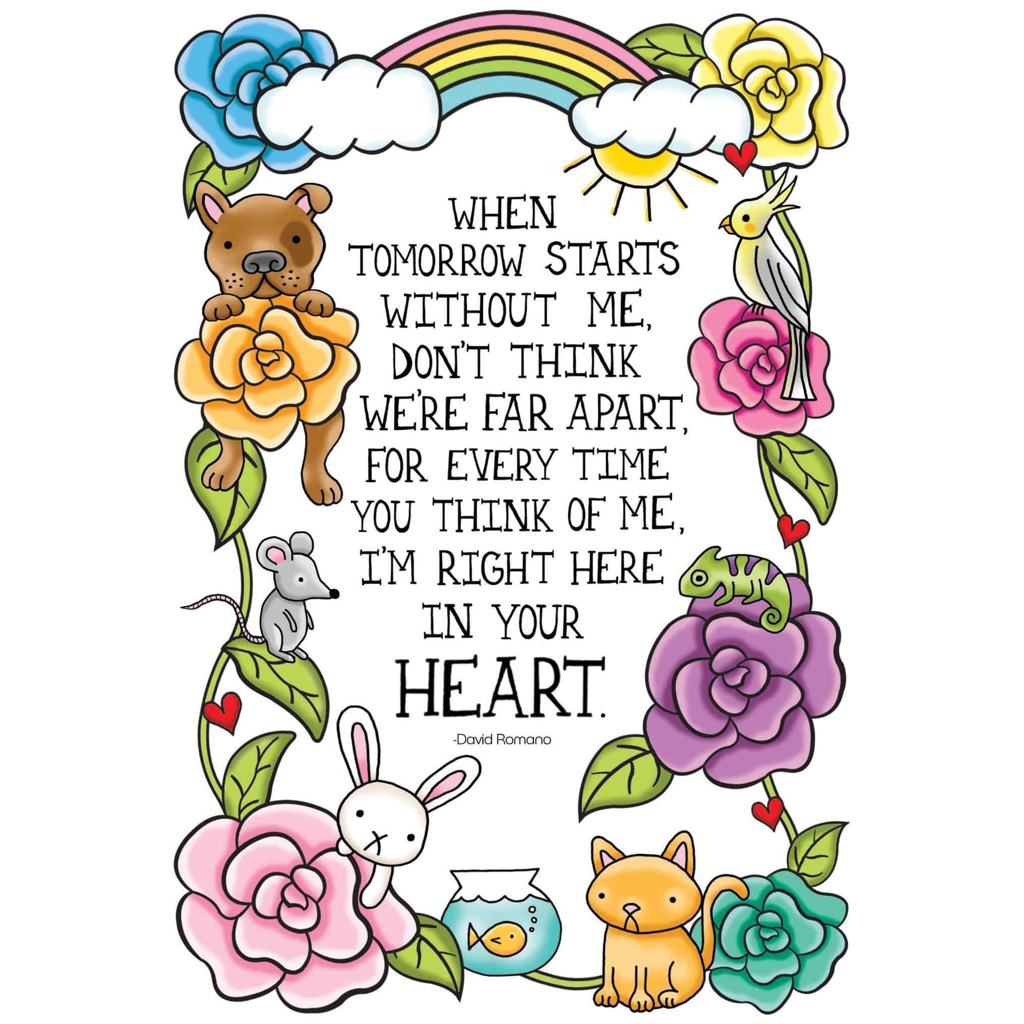Pictura Rainbow Bridge Pets sympathy card for pet loss, featuring a heartfelt design on everyday greeting card.