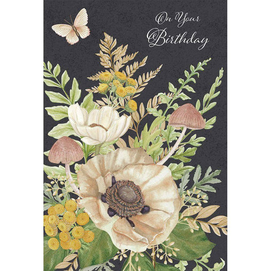Pictura Cottage Ferns birthday card featuring a delicate fern design on a neutral background, perfect for everyday occasions.