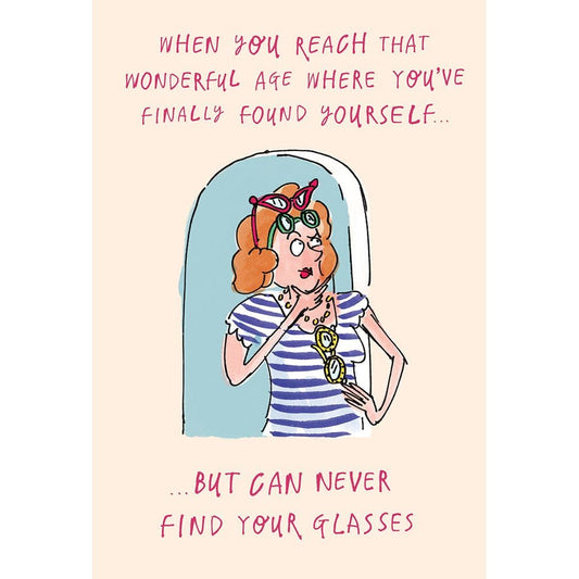 Find your glasses funny birthday card from Pictura featuring a humorous design on an everyday greeting card.