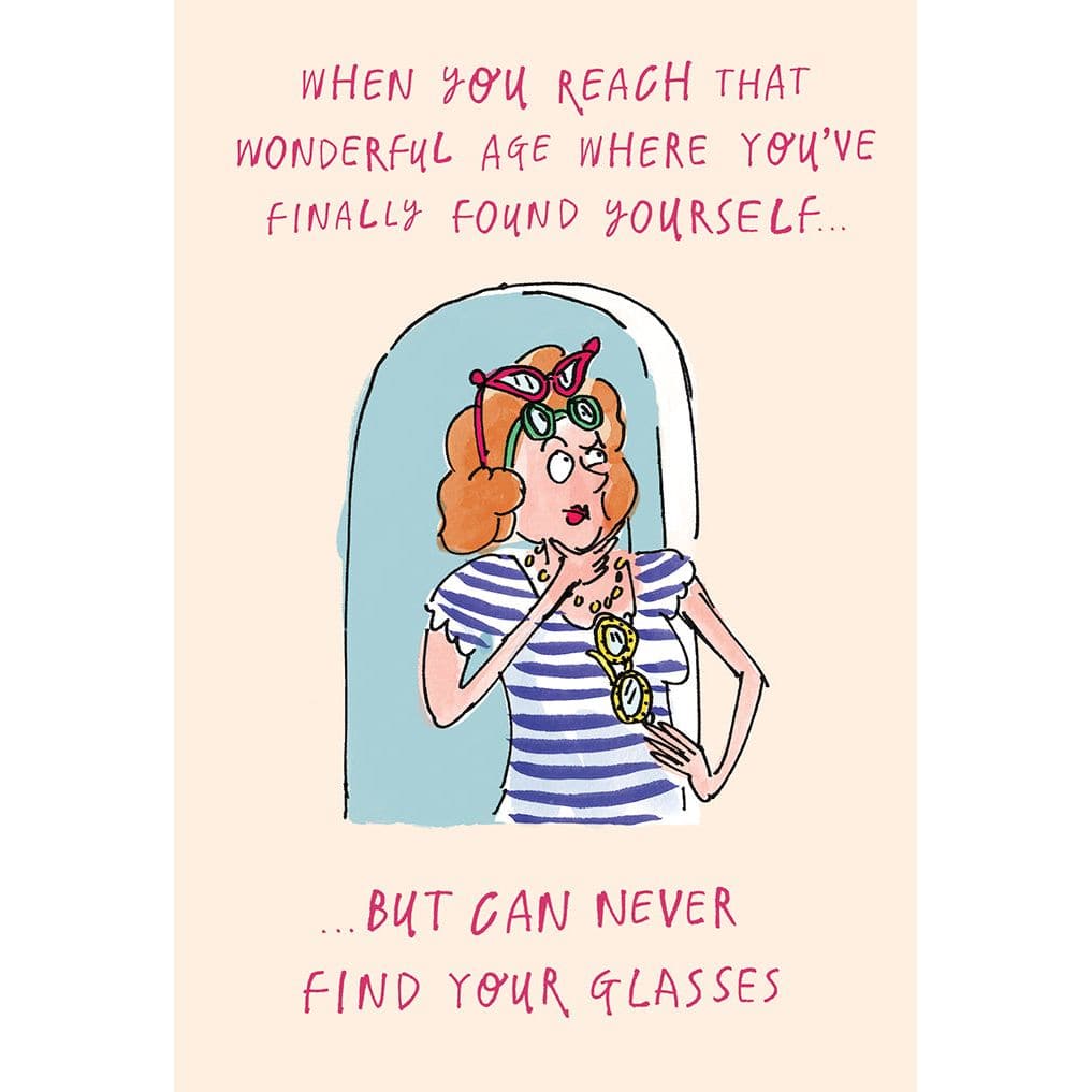 Find your glasses funny birthday card from Pictura featuring a humorous design on an everyday greeting card.