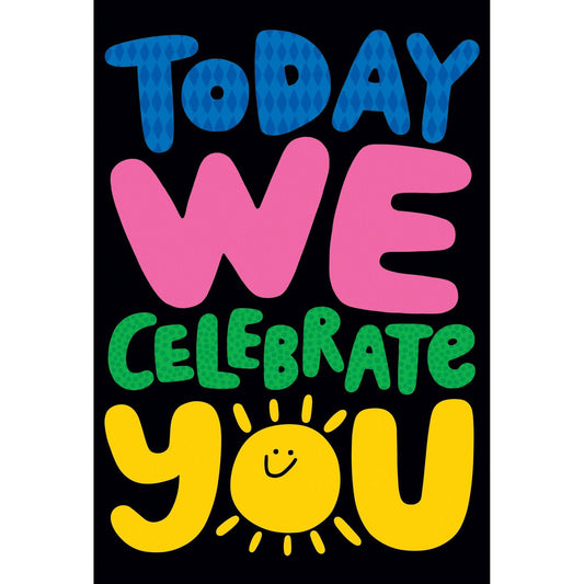 Pictura We Celebrate You birthday card with colorful floral design, perfect for celebrating special occasions.