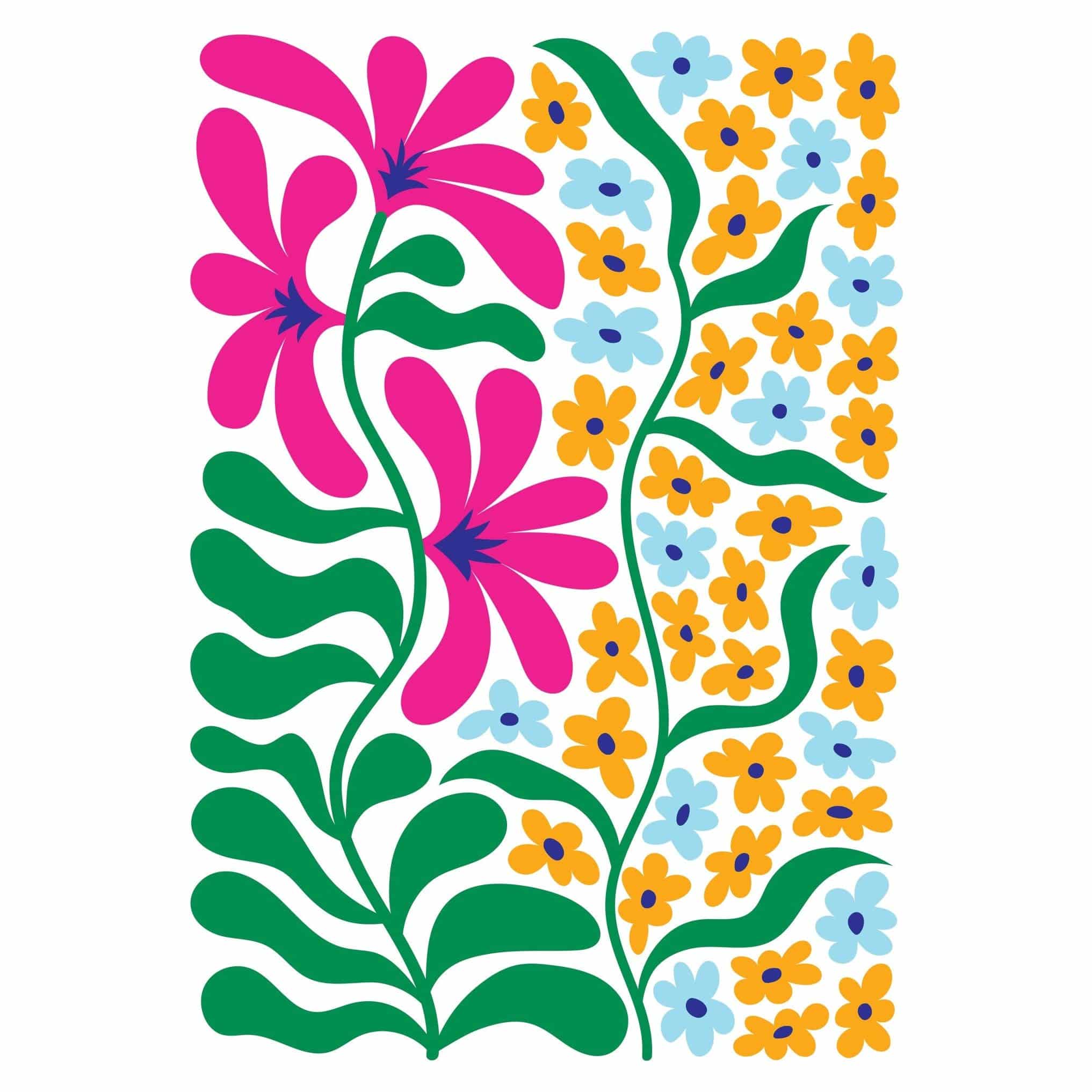 Pictura Trippy Flowers note card featuring vibrant, psychedelic floral design on an everyday greeting card.