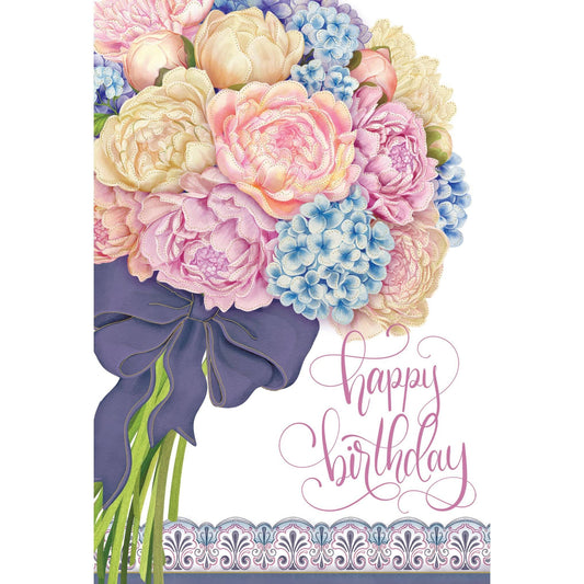 Pictura bouquet birthday card featuring colorful floral design on a cheerful greeting card for special occasions.