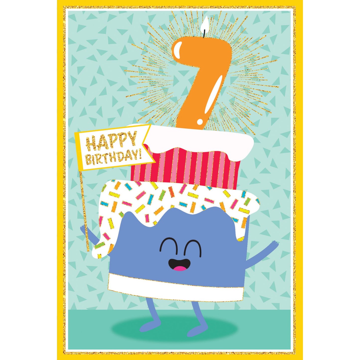 7th Cake Birthday Card