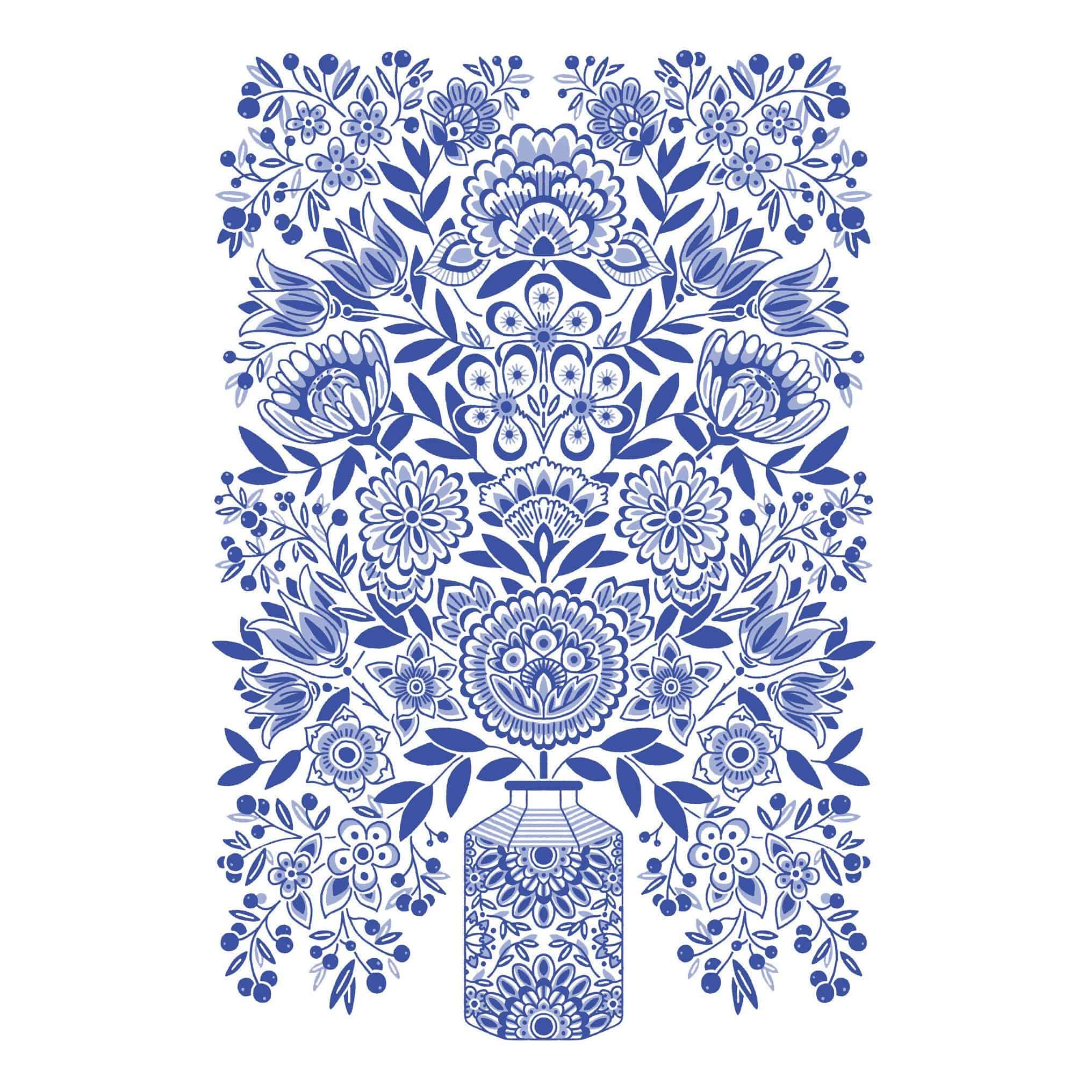 Pictura Delft Vase blank note card from the Everyday Cards collection, featuring a simple, elegant design with a Delft vase illustration.