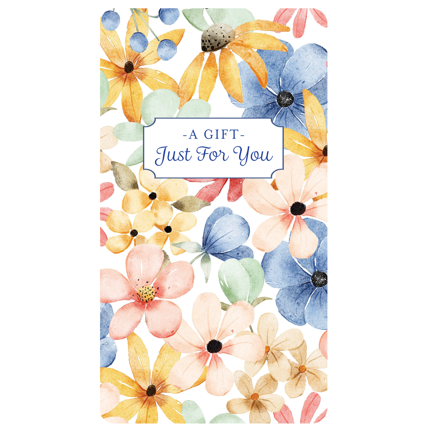 Watercolor Florals Money Holder Card