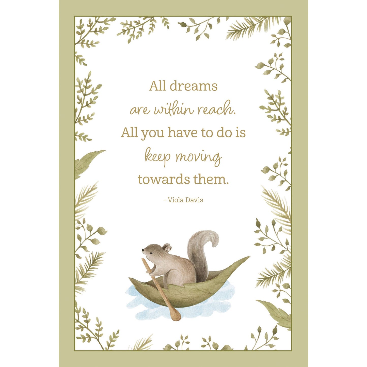 Squirrel Canoe Encouragement Card