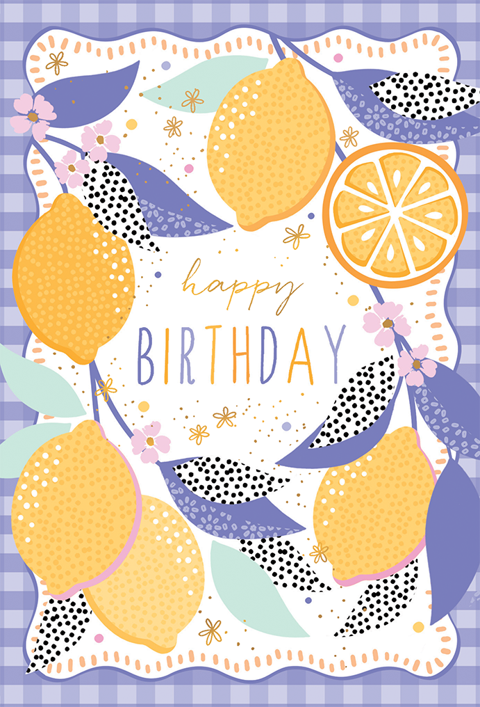 Citrus Birthday Card Sara Miller
