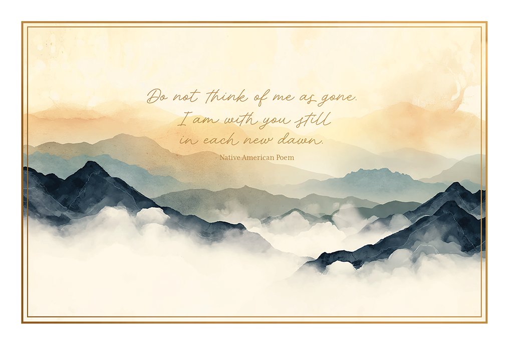 Sunrise Mountains Sympathy Card
