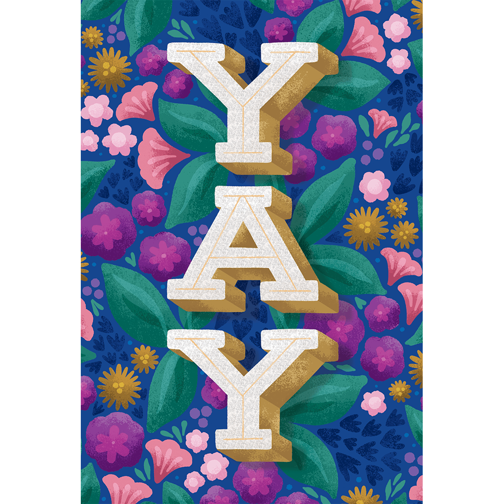 YAY floral birthday card by Cardmore featuring colorful flowers and cheerful design for celebrating special occasions.