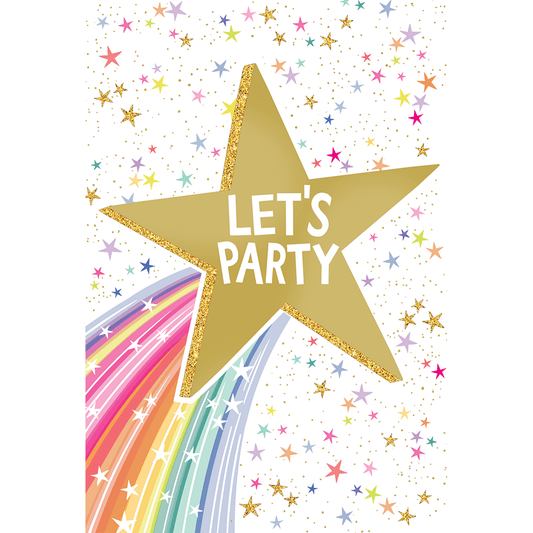 Rainbow star birthday card from Sara Miller's Everyday Cards collection, featuring colorful star illustrations and elegant design.