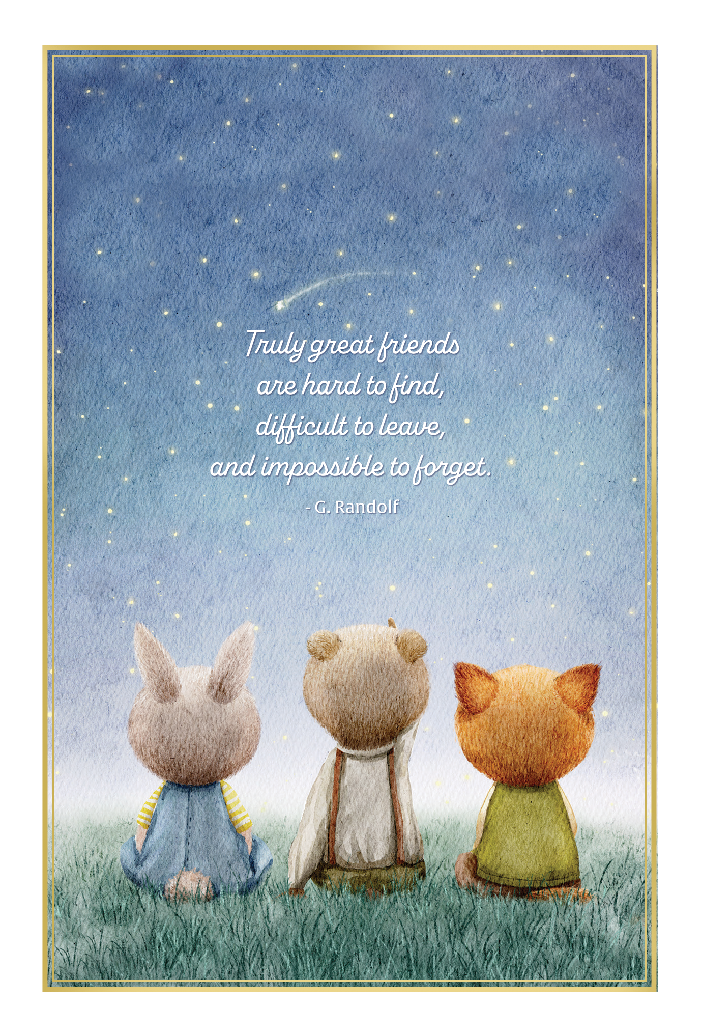 Animals & Stars Friendship Card