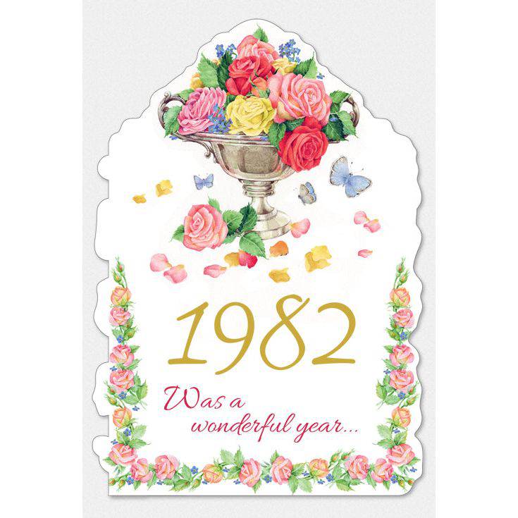 Pictura Year of Birth 1982 card featuring a design with the year 1982, suitable for birthday or milestone celebrations.