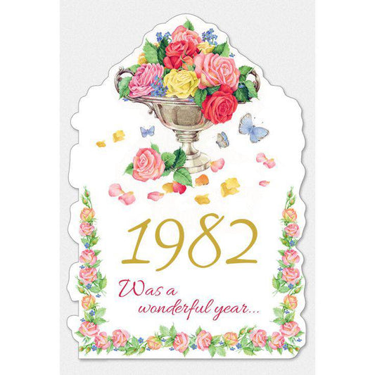 Pictura Year of Birth 1982 card featuring a design with the year 1982, suitable for birthday or milestone celebrations.