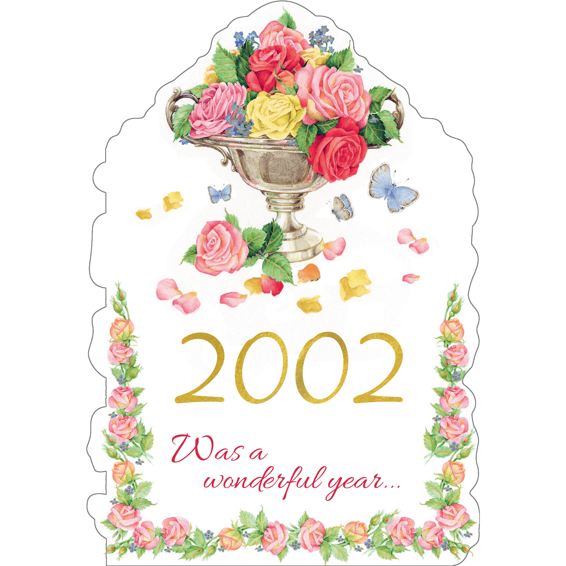 Year of Birth 2002 card from Cardmore, featuring a colorful design with the year 2002 in bold, suitable for birthday or milestone celebrations.