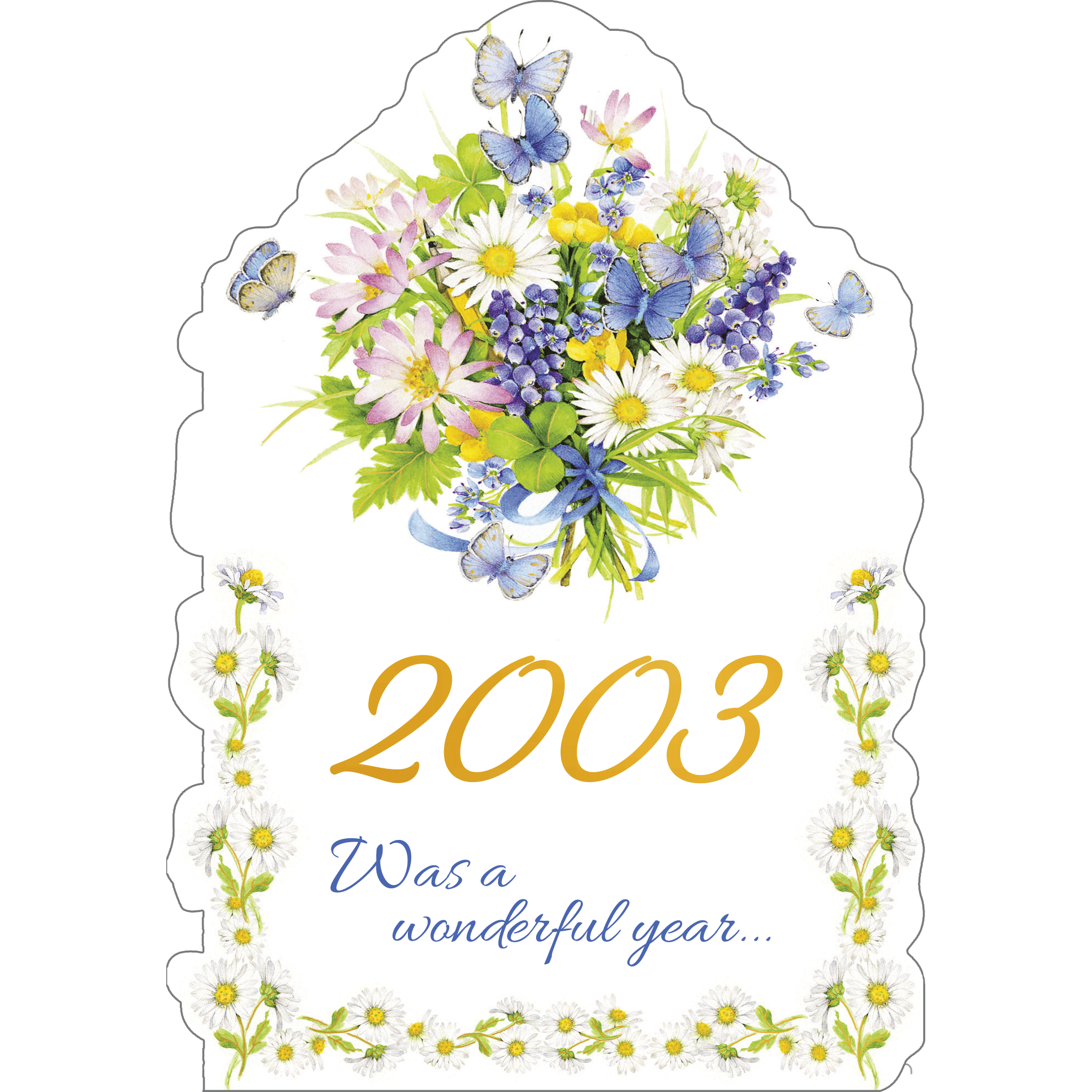 Pictura Year of Birth 2003 card featuring colorful design and bold "2003" text, ideal for celebrating or gift purposes.