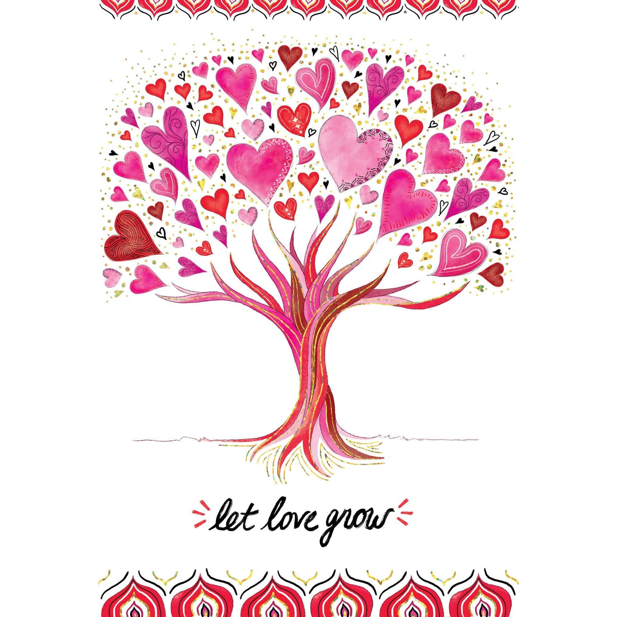 Pictura Love Tree Valentine's Day card featuring a romantic tree illustration, perfect for expressing love on Valentine's Day.