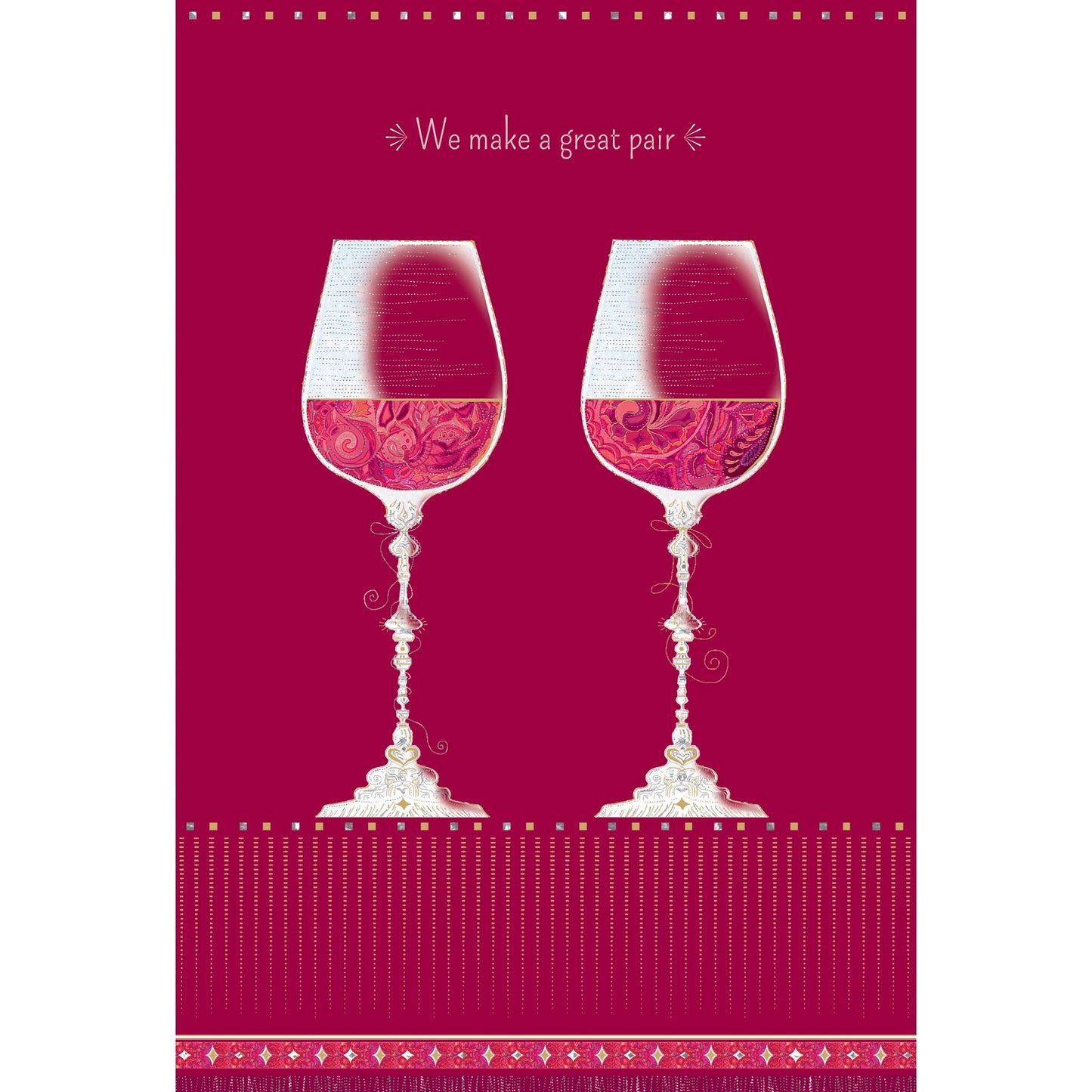 Wine Glasses Valentine's Day Card